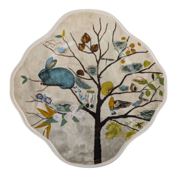 Anthropologie Rebecca Rebouche Curious Deciduous "A Rabbit Named Renee" Plate - Picture 1 of 3